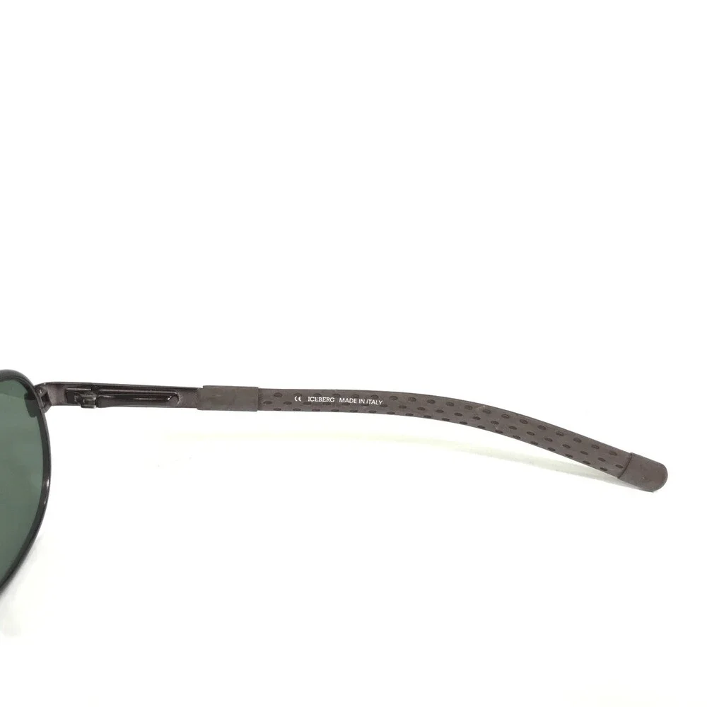Iceberg Sunglasses IG 85153 744 Brown Round Oval Frames with Green Lenses